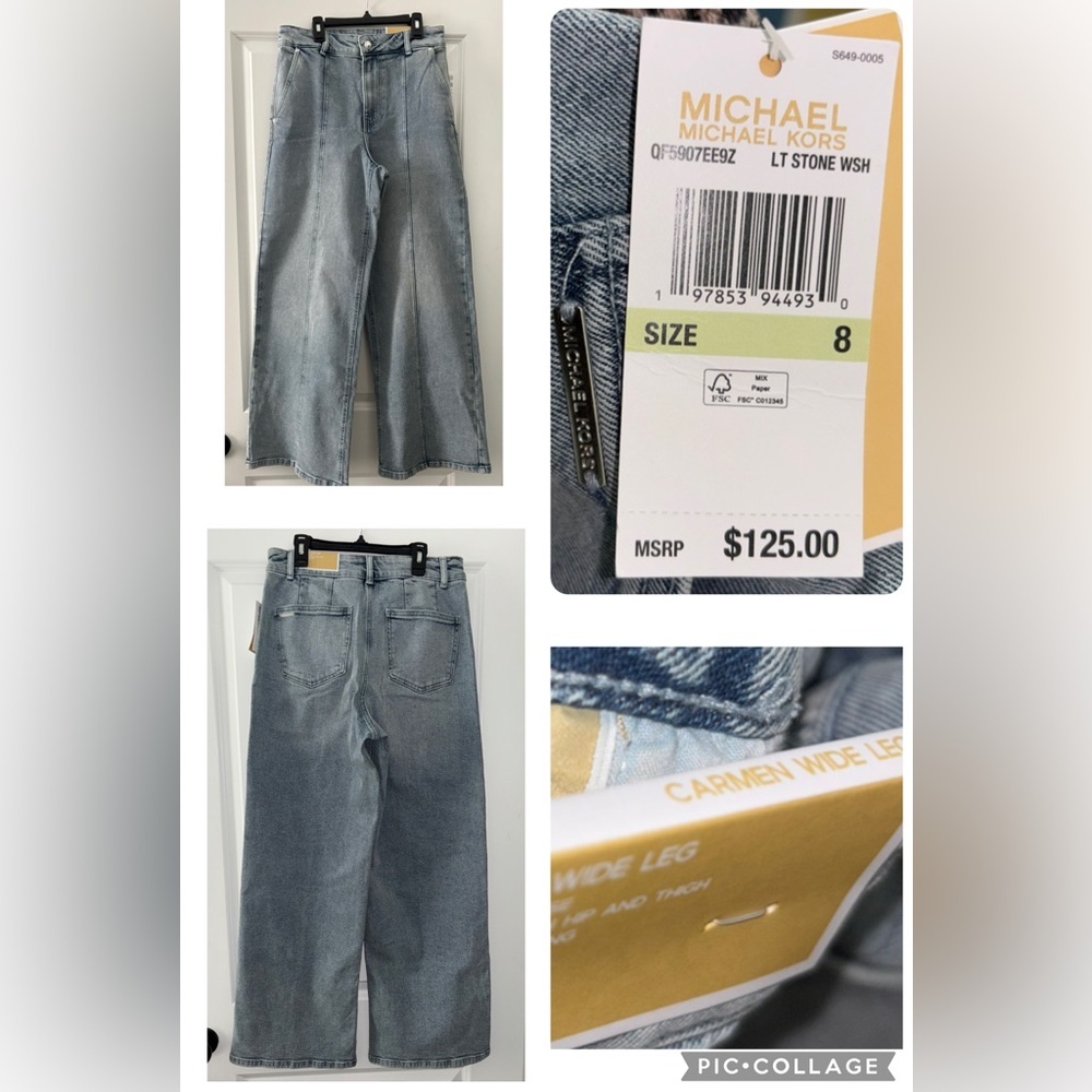 Sz. 8 Michael Kors Carmen Wide Leg Jeans